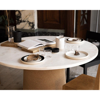 Sintra Dining Table - White Marble, Cork