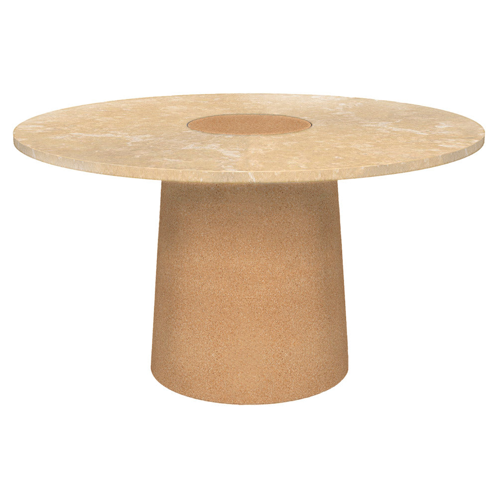 Sintra Dining Table - Yellow Limestone, Cork