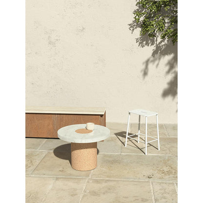 Sintra Table - Large, White Marble, Cork