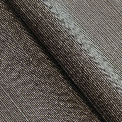 Sisal Metallic Grasscloth Wallpaper - Espresso Brown Silver Tipped