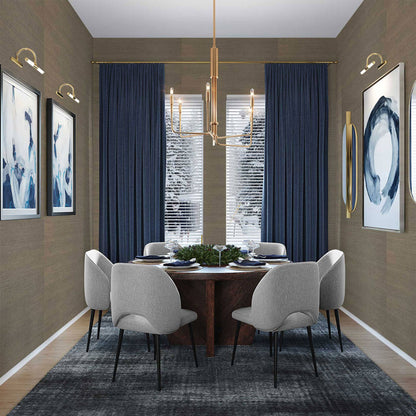 Sisal Metallic Grasscloth Wallpaper - Light Brown Silver Tipped