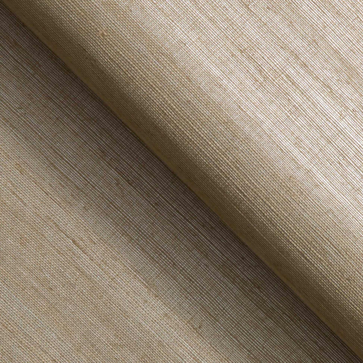 Sisal Metallic Grasscloth Wallpaper - Natural on Metallic Silver