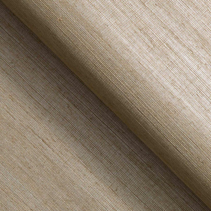 Sisal Metallic Grasscloth Wallpaper - Natural on Metallic Silver