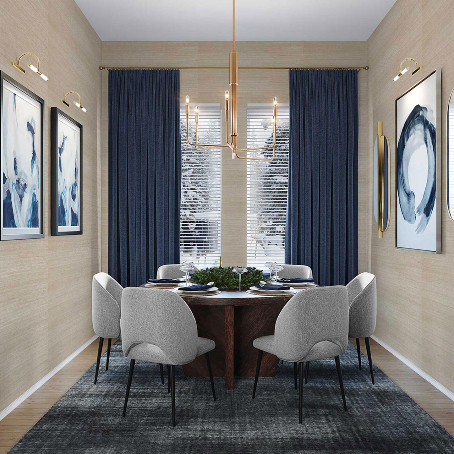 Sisal Metallic Grasscloth Wallpaper - Natural on Metallic Silver