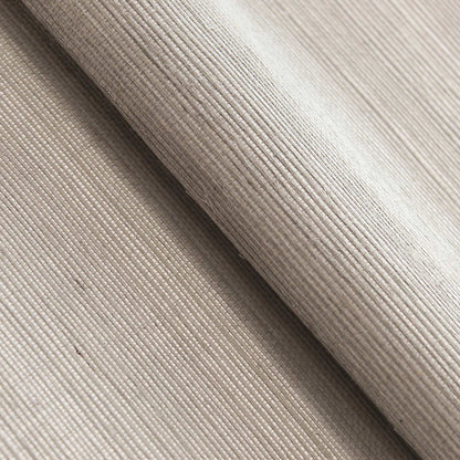 Sisal Metallic Grasscloth Wallpaper - Taupe on Metallic Silver