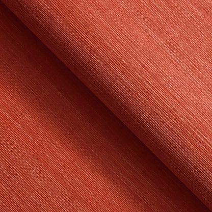 Sisal Monochromatic Grasscloth Wallpaper - Deep Coral Red