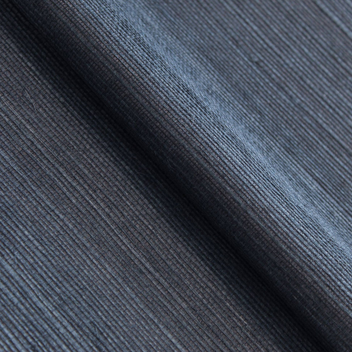 Sisal Monochromatic Grasscloth Wallpaper - Deep Indigo