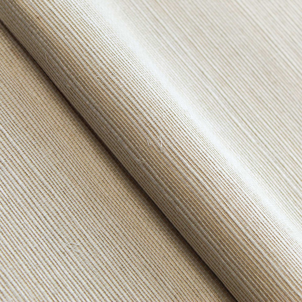 Sisal Monochromatic Grasscloth Wallpaper - Natural