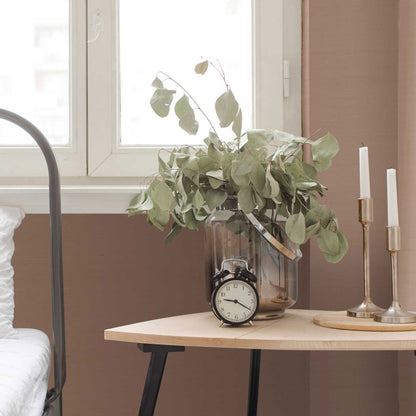 Sisal Monochromatic Grasscloth Wallpaper - Pale Blush Pink