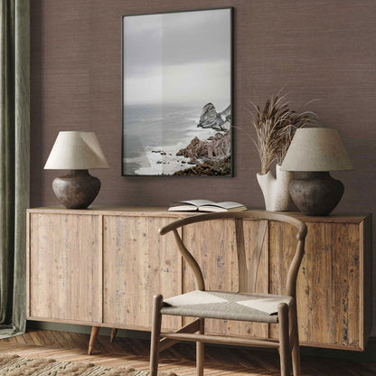 Sisal Monochromatic Grasscloth Wallpaper - Woodland Brown