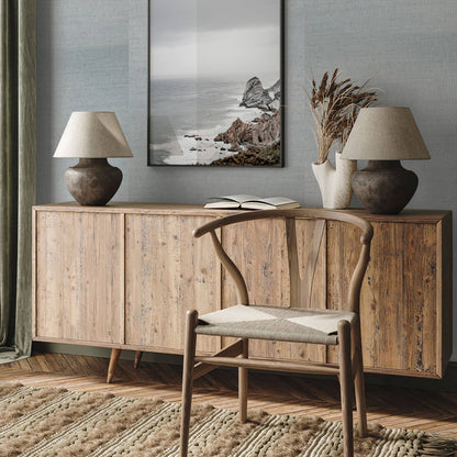 Sisal Tonal Hues Grasscloth Wallpaper - Heathered Bluestone