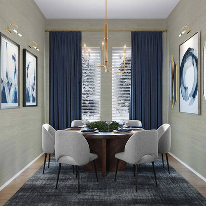 Sisal Tonal Hues Grasscloth Wallpaper - Light Natural on Sage Green