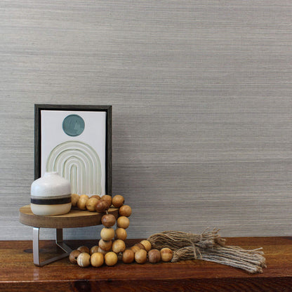 Sisal Tonal Hues Grasscloth Wallpaper - Light Natural on Taupe