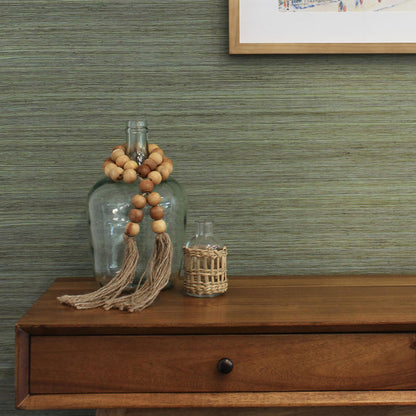 Sisal Tonal Hues Grasscloth Wallpaper - Woodland Green