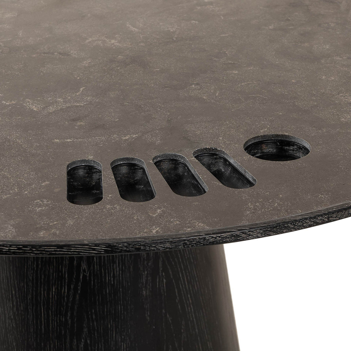 Skye Poker Table - Washed Black
