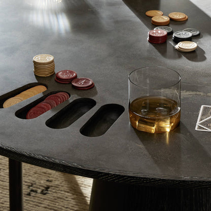 Skye Poker Table - Washed Black