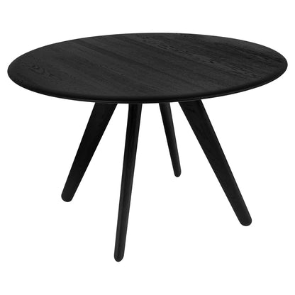 Slab 48" Round Dining Table - Black Oak