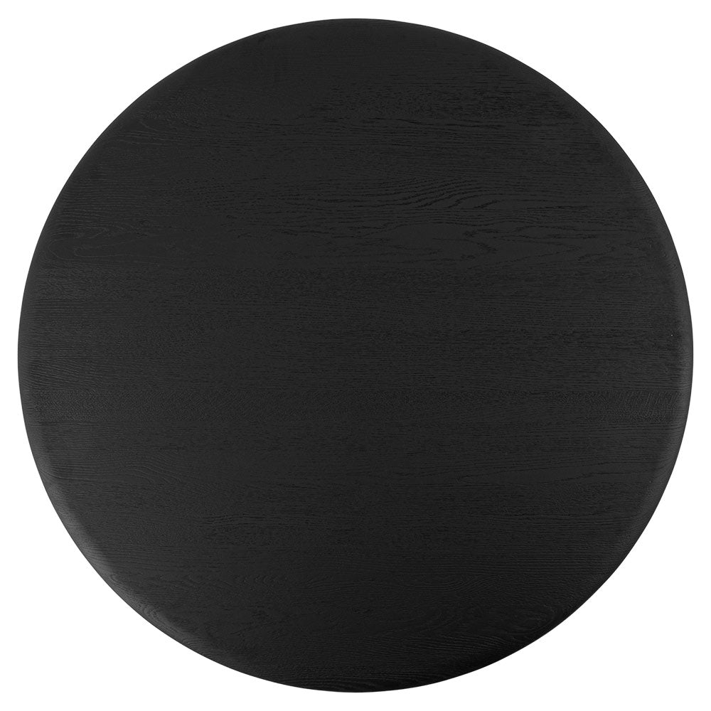 Slab 48" Round Dining Table - Black Oak