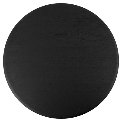 Slab 48" Round Dining Table - Black Oak