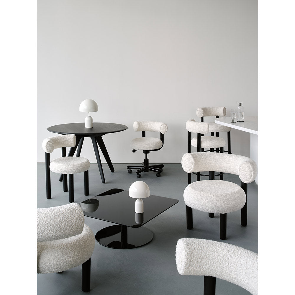 Slab 48" Round Dining Table - Black Oak