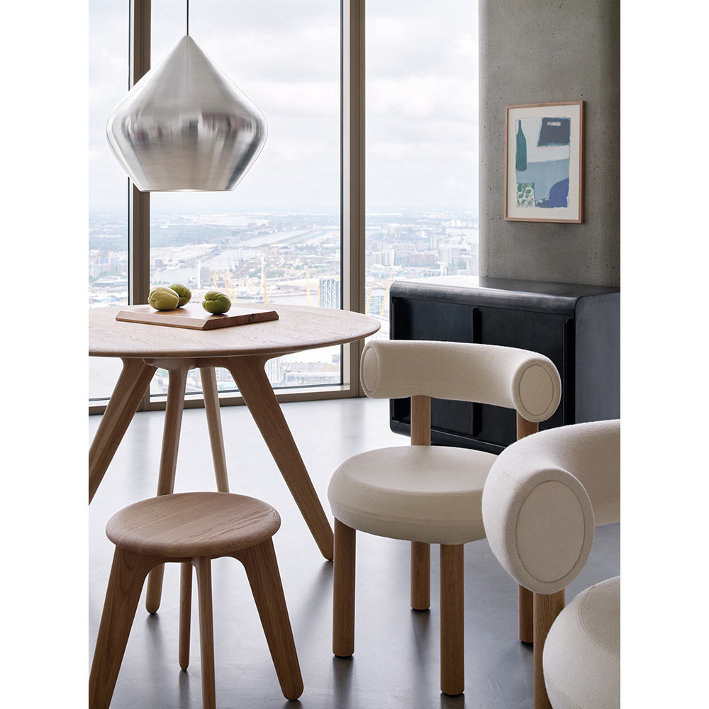 Slab 48" Round Dining Table - Natural Oak