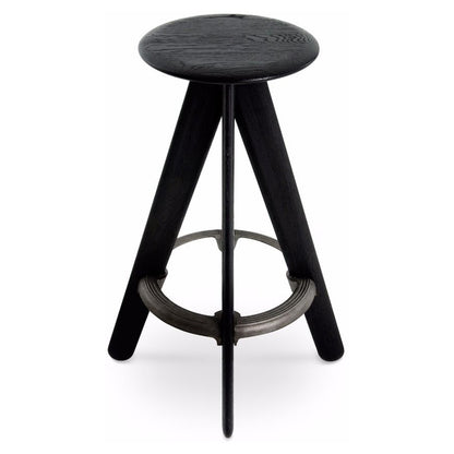Slab Bar Stool - Black Oak