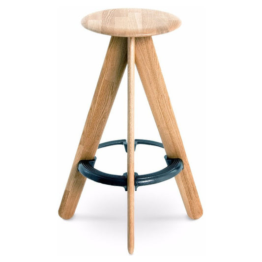 Slab Bar Stool - Natural Oak