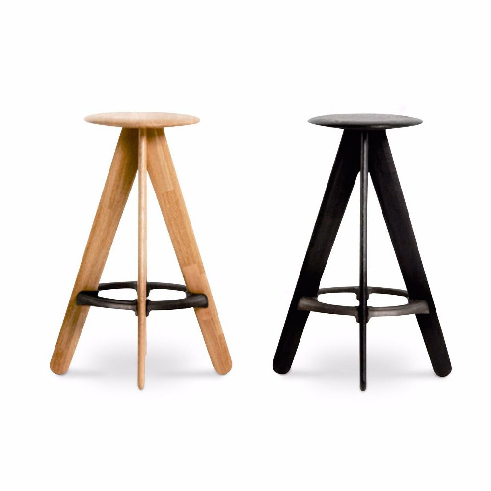 Slab Bar Stool - Natural Oak