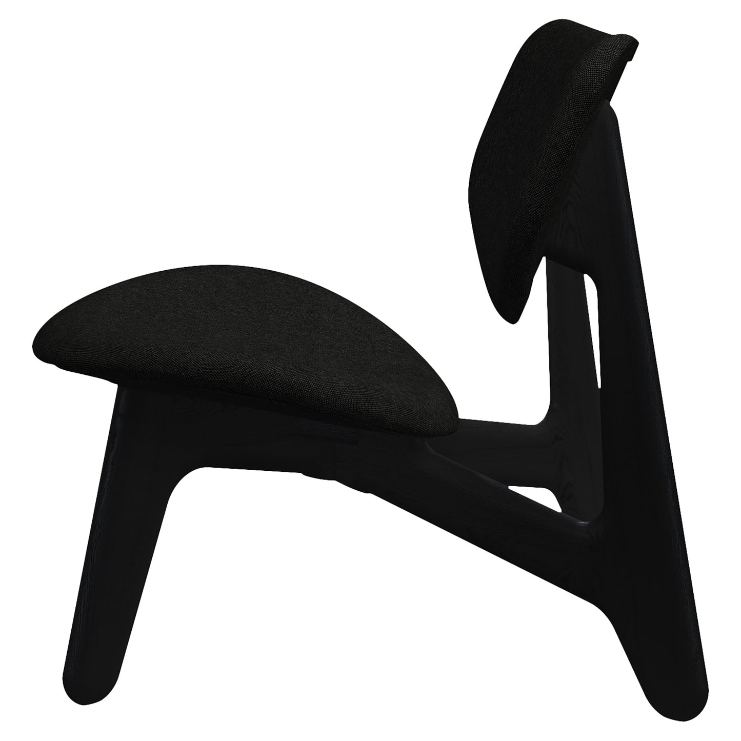 Slab Lounge Chair - Black Oak, Kvadrat Hallingdal 0180
