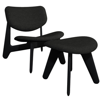 Slab Lounge Chair - Black Oak, Kvadrat Hallingdal 0180