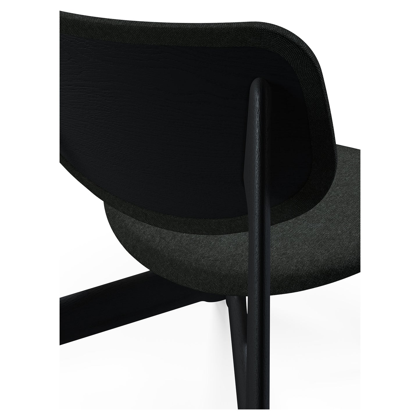 Slab Lounge Chair - Black Oak, Kvadrat Hallingdal 0180