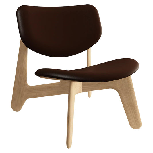 Slab Lounge Chair - Natural Oak, Choko Leather