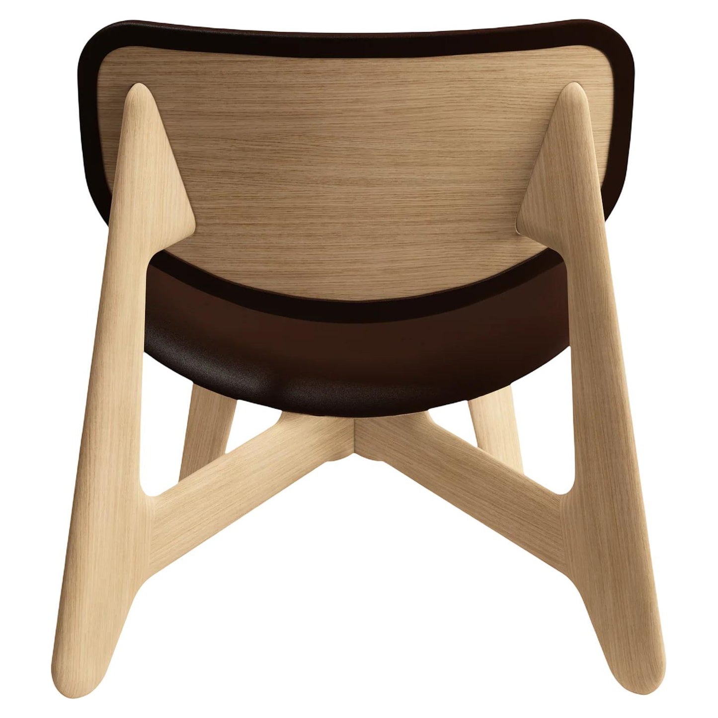Slab Lounge Chair - Natural Oak, Choko Leather
