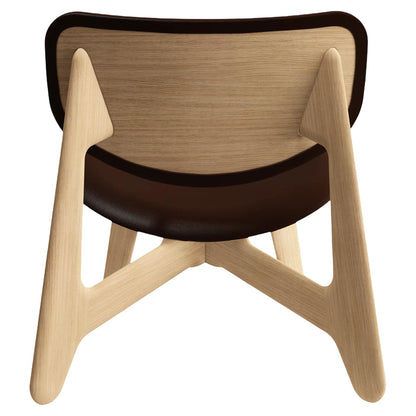 Slab Lounge Chair - Natural Oak, Choko Leather