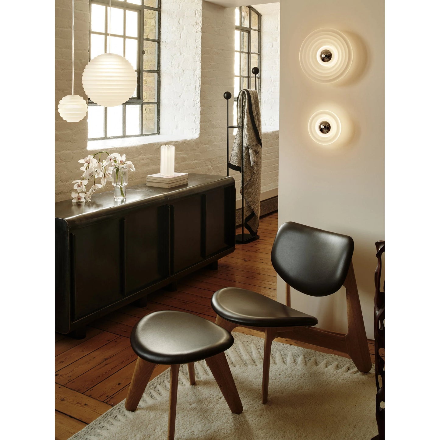 Slab Lounge Chair - Natural Oak, Choko Leather