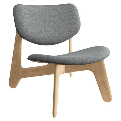 Slab Lounge Chair - Natural Oak, Kvadrat Hallingdal 0130