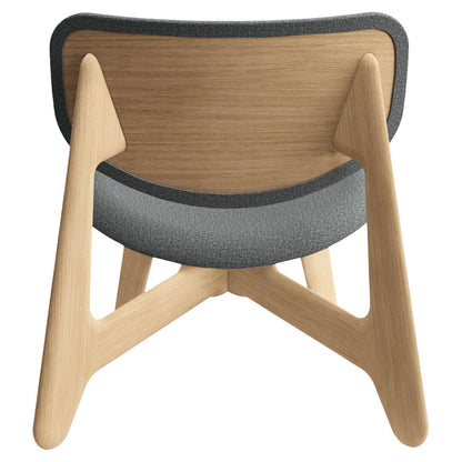 Slab Lounge Chair - Natural Oak, Kvadrat Hallingdal 0130
