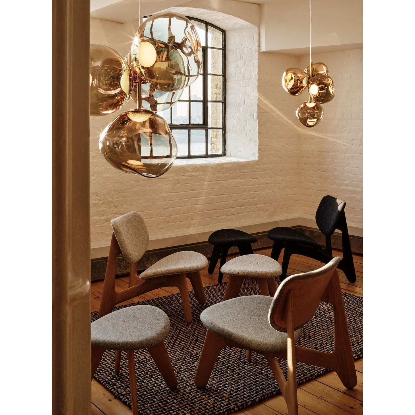 Slab Lounge Chair - Natural Oak, Kvadrat Hallingdal 0130
