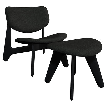 Slab Ottoman - Black Oak, Kvadrat Hallingdal 0180