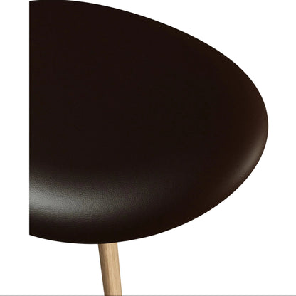 Slab Ottoman - Natural Oak, Choko Leather