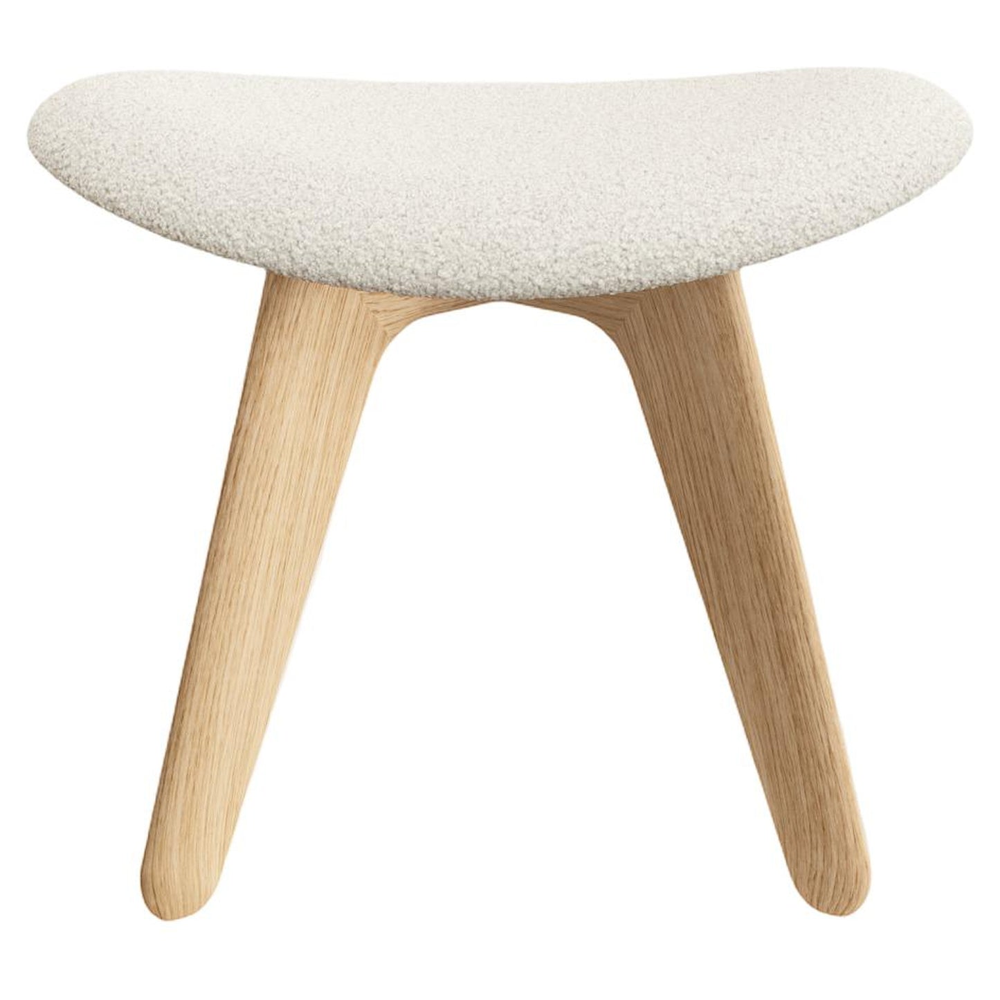 Slab Ottoman - Natural Oak, Kvadrat Elle Boucle 0200