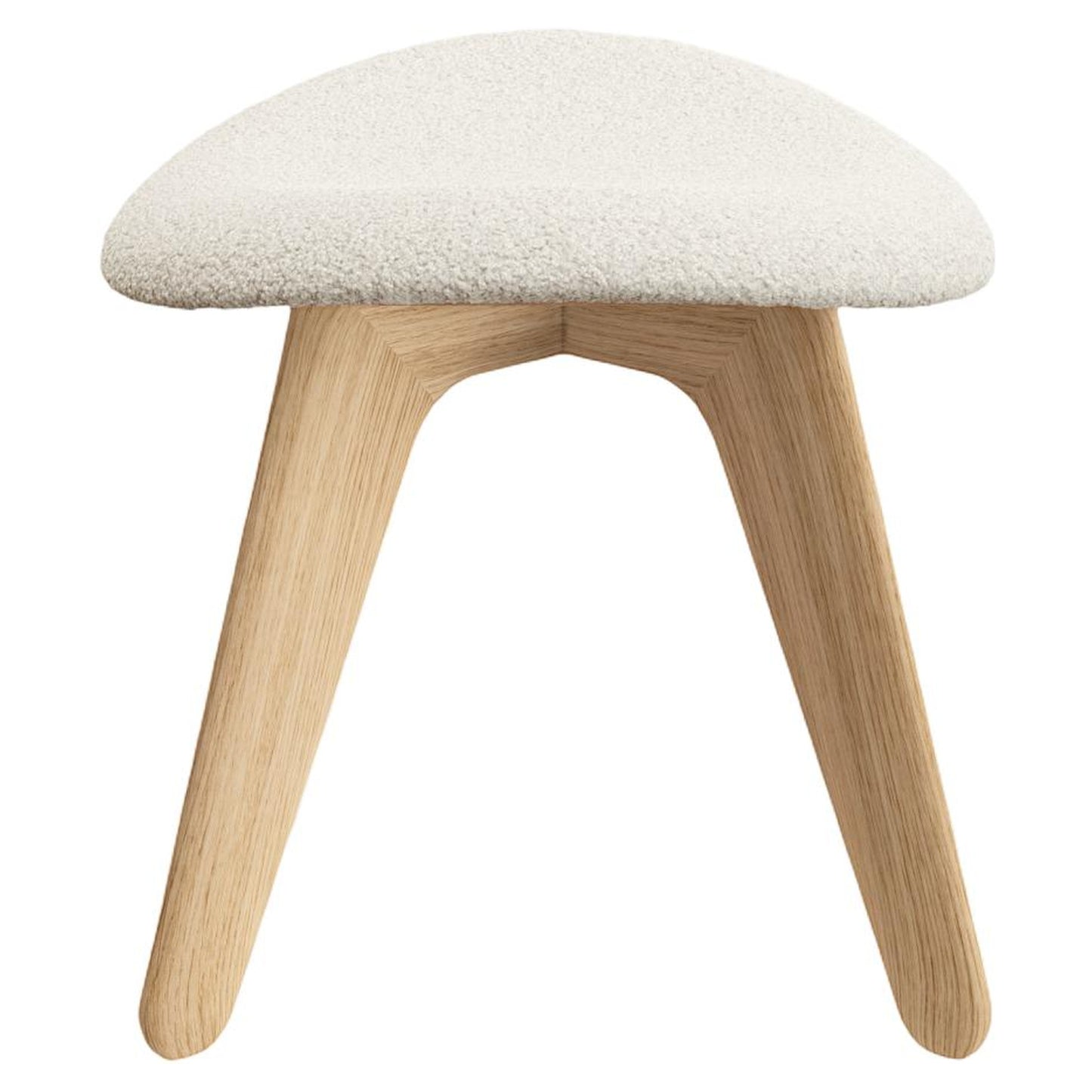 Slab Ottoman - Natural Oak, Kvadrat Elle Boucle 0200