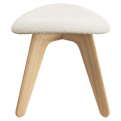 Slab Ottoman - Natural Oak, Kvadrat Elle Boucle 0200