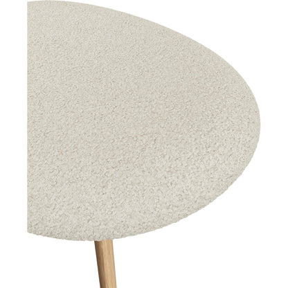 Slab Ottoman - Natural Oak, Kvadrat Elle Boucle 0200
