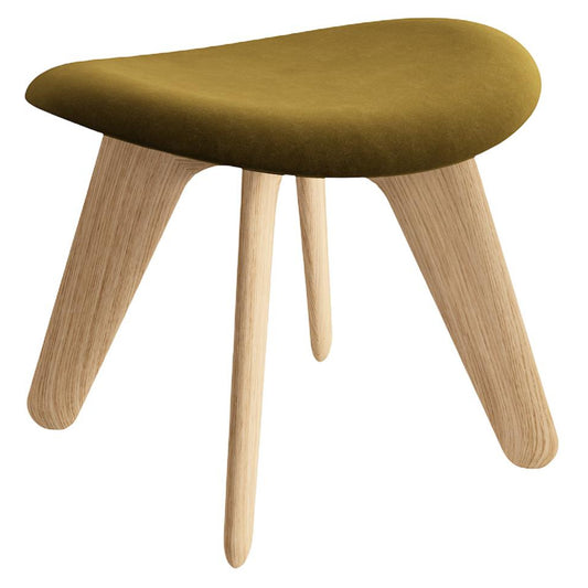 Slab Ottoman - Natural Oak, Royal Velvet 0162