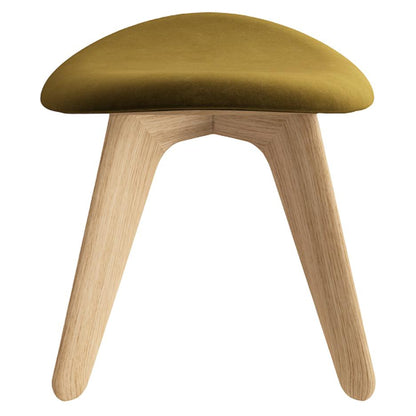 Slab Ottoman - Natural Oak, Royal Velvet 0162