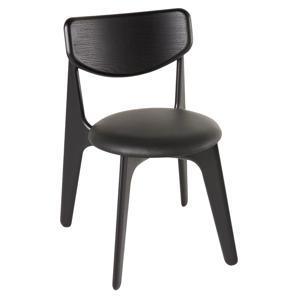 Slab Upholstered Dining Chair - Black Oak