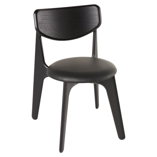 Slab Upholstered Dining Chair - Black Oak