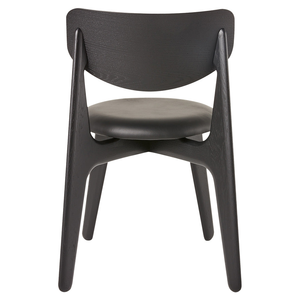 Slab Upholstered Dining Chair - Black Oak