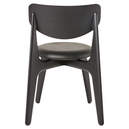 Slab Upholstered Dining Chair - Black Oak